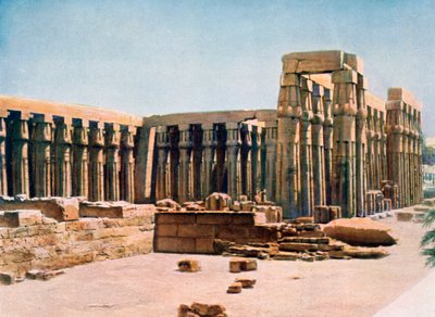 Kolonáda Amenhotepa III., Chrám v Luxoru, Egypt, 20. století od Unbekannt