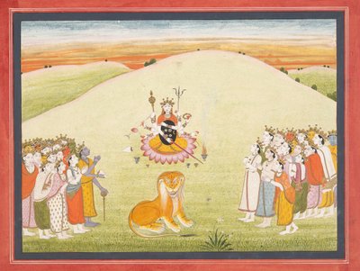 The Creation of Durga: Page from a Dispersed Markandeya Purana..., ca. 1810-20. od Unbekannt