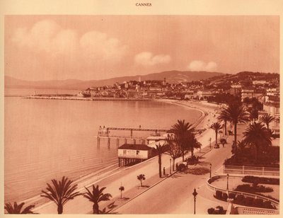 Croisette a Mont Chevalier, Cannes, 1930. od Unbekannt