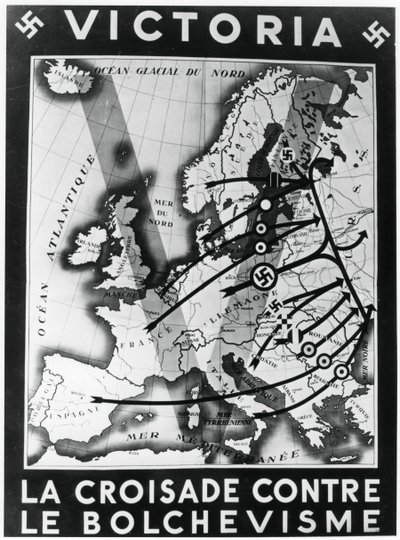 Křížová výprava proti bolševismu, vichistický francouzský propagandistický plakát, 1941 od Unbekannt
