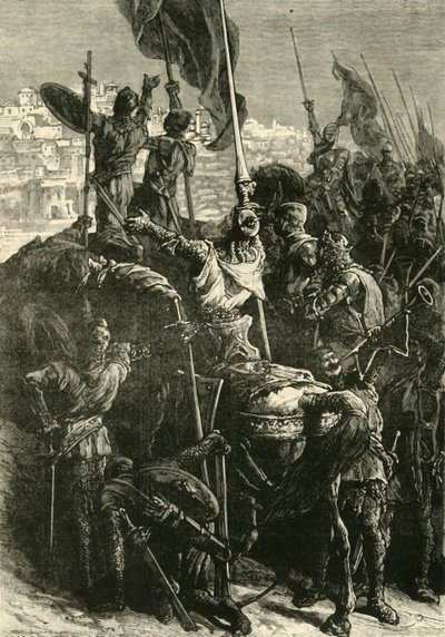 Křižáci před Jeruzalémem, 1099, 1890. od Unbekannt