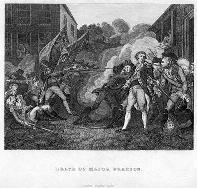 Smrt majora Pearsona, c1782-c1784 od Unbekannt