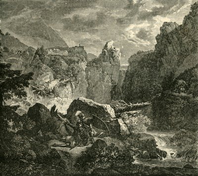 Smrt Rolanda v Roncesvalles, 778 AD, 1890. od Unbekannt