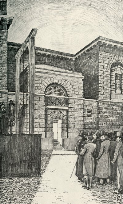 The Debtors Door, Newgate Prison, Londýn, v roce 1821, 1938 od Unbekannt