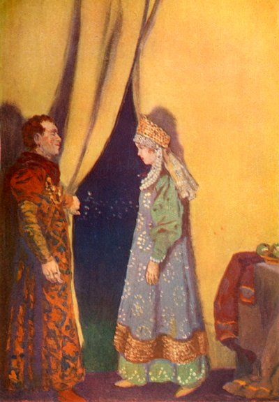 „Dóže galantně zvedl závěs u dveří“, 1917. od Unbekannt