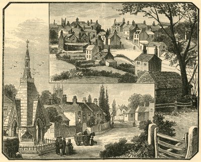 Pitná fontána. Ulice v Broseley., 1898. od Unbekannt