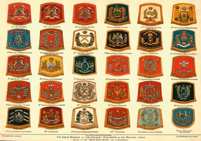 Bubnové prapory jízdních pluků britské armády, 1902 od Unbekannt