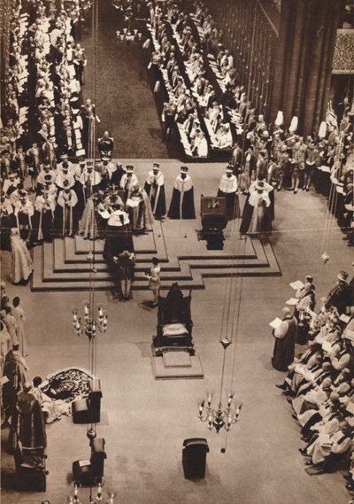 Vévoda z Kentu vzdává hold nově korunovanému králi Jiřímu VI., 1937 od Unbekannt