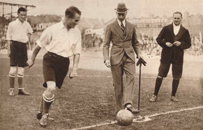 Vévoda z Yorku, charitativní fotbalový zápas, Tottenham Hotspurs a Corinthians, c1921 od Unbekannt