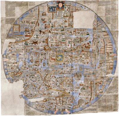 Mapa Ebstorf, c. 1300 od Unbekannt
