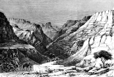 Soutěska Egueri, severní Afrika, 1895 od Unbekannt