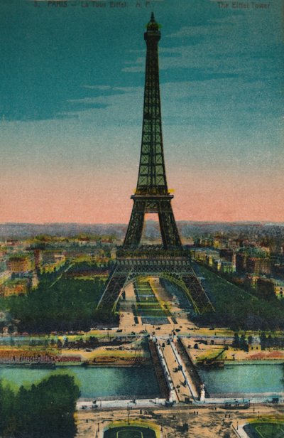 Eiffelova věž, Paříž, c1920 od Unbekannt