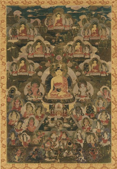 Osm lékařských buddhů, 18. století. od Unbekannt