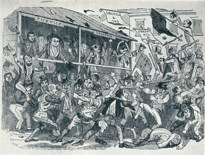 Volby v Eatanswill, c1836, 1925 od Unbekannt