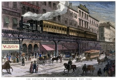 Elevated Railway, Third Avenue, New York, 1879 od Unbekannt
