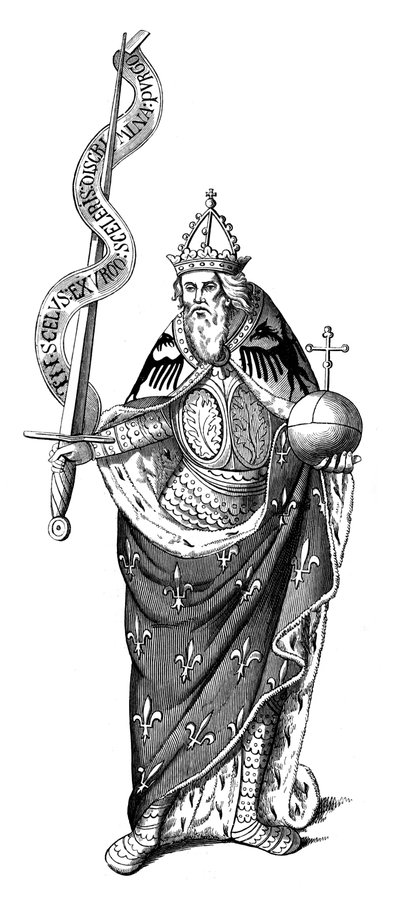 Císař Karel Veliký 742-814, 1849 od Unbekannt