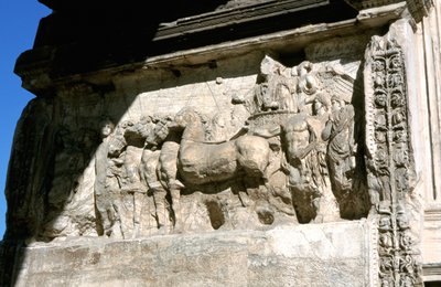 Císař Titus vede svá vojska, reliéf zdi, Řím od Unbekannt