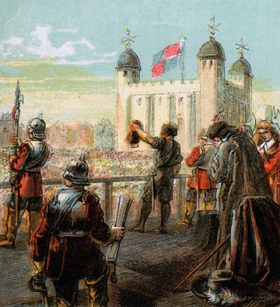 The Execution Of Lord Strafford, 1641, c1850 od Unbekannt