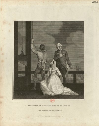 Poprava Marie Antoinetty 16. října 1793 1815. od Unbekannt