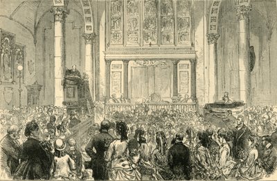 Květinové kázání v kostele St. Catherine Cree, c1872. od Unbekannt
