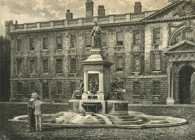 Fontána, Kings College, Cambridge, konec 19. století. od Unbekannt