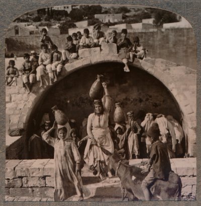 Fontána Panny Marie, Nazareth, c1900 od Unbekannt