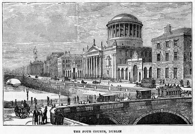 Čtyři soudy, Dublin, 19. století od Unbekannt