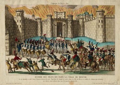 Francouzský vstup do Moskvy, 1812 od Unbekannt