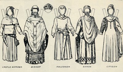 The Gallery of British Costume: How The English Dressed in King Johns Time, c1934 od Unbekannt