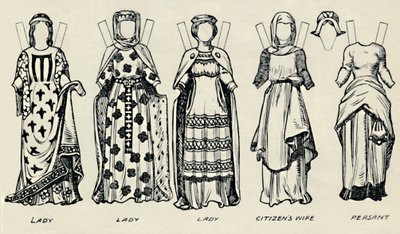 The Gallery of British Costume: How The English Dressed in King Johns Time, c1934 od Unbekannt