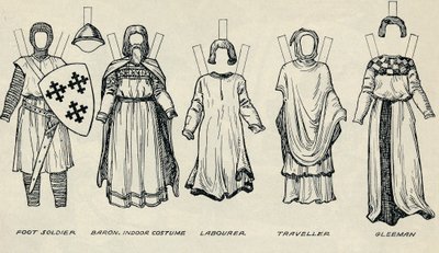 The Gallery of British Costume: Types of Dress in Early Plantagenet Times, c1934 od Unbekannt