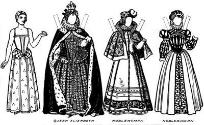 Galerie historických kostýmů: Některé šaty nošené za Elizabeth