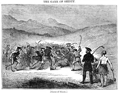 The Game of Shinty, 18. nebo 19. století od Unbekannt