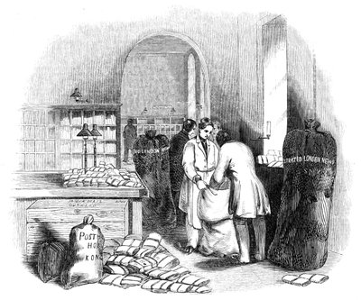 The General Post-Office, Packing the Indian Mail, 1844. od Unbekannt