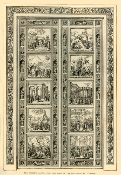 Ghiberti Gates - východní dveře baptisteria ve Florencii, 1882. od Unbekannt