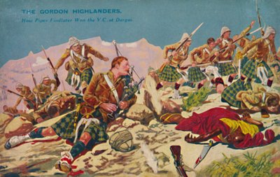 Gordon Highlanders. Jak Piper Findlater vyhrála V.C. v Dargai, 1897, 1939. od Unbekannt
