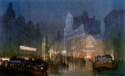 Canal Grande v Tottenham Court Road. c1900-1940 od Unbekannt