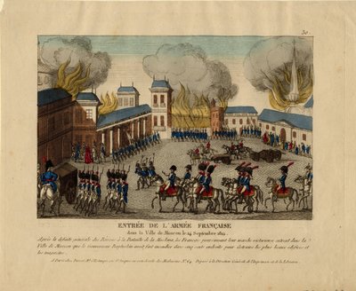 Grande Armée vstupuje do města Moskvy, 1812 od Unbekannt