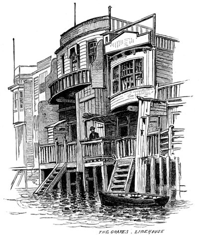 Veřejný dům The Grapes, Limehouse, Londýn, 1887 od Unbekannt