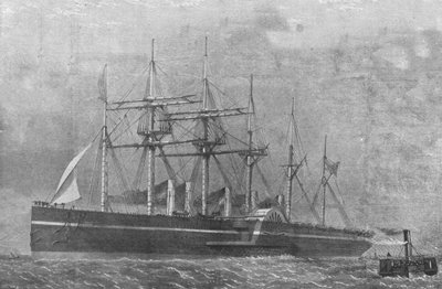 The Great Eastern, 1860: Loď opouštějící Southampton na své první plavbě, 17. června 1901. od Unbekannt
