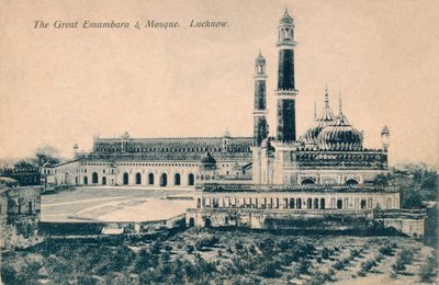 Velká Emambara a mešita. Lucknow, c1900 od Unbekannt