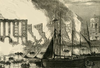 Velký požár v Cottons Wharf Tooley Street, 1861, c1878. od Unbekannt