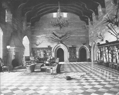 The Great Hall, Warwick Castle, Warwickshire, 1894. od Unbekannt