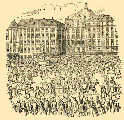 Velcí uherští šlechtici skládají přísahu věrnosti Marii Terezii...v roce 1740, kolem roku 1930. od Unbekannt