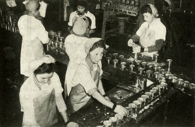 Velký lososový průmysl - indické dívky pracující v konzervárenském oddělení, c1948. od Unbekannt
