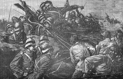 Brigáda Highland útočí na příkopy v Tel-El-Kebir, c1882 od Unbekannt