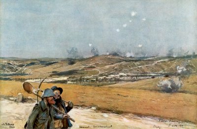 Kopce a pevnost Douaumont, Verdun, Francie, 18. března 1916, 1926 od Unbekannt