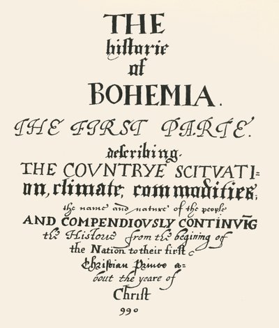 The Historie of Bohemia, 1619-1620, 1947. od Unbekannt