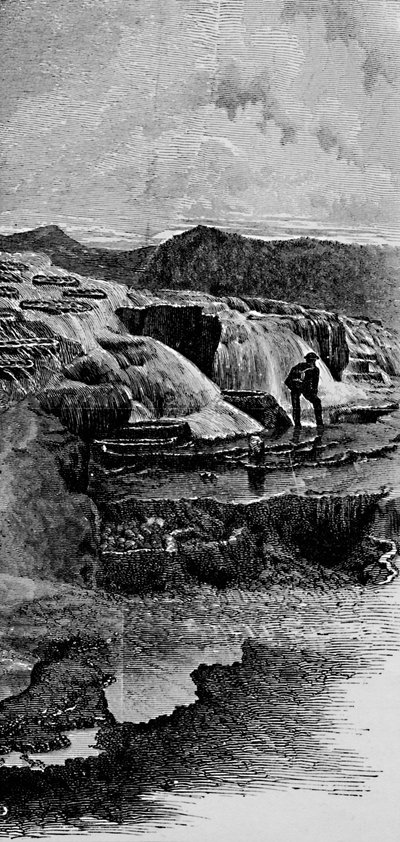 Horké prameny poblíž řeky Gardiners, 1883 od Unbekannt