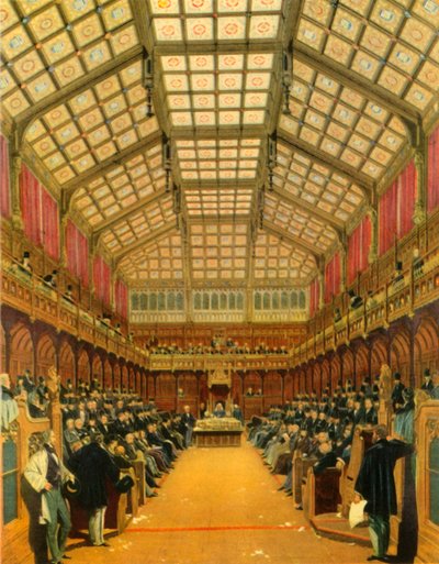„Poslanecká sněmovna během debaty“, 1858, 1947. od Unbekannt